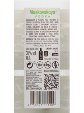 Vodka Moskovskaya 0.70 Lº