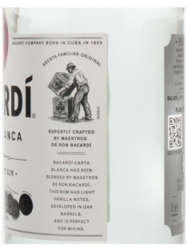 Rum Bacardi Carta Blanca 1L 37.5