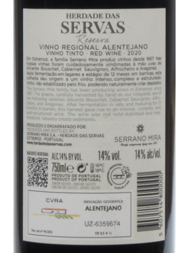 Herdade das Servas Reserva Tinto 2018
