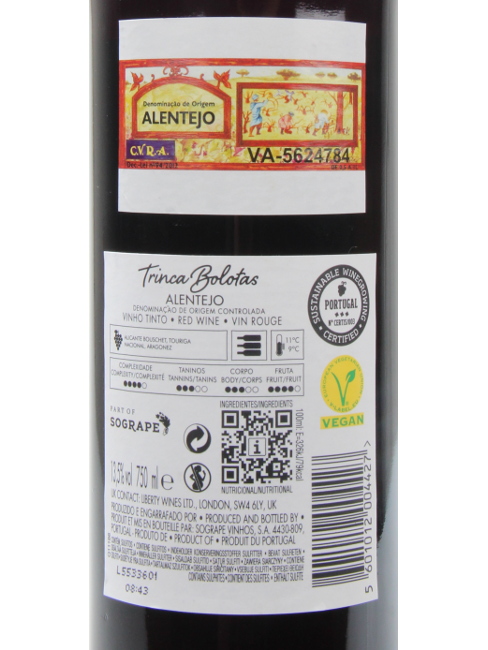 Herdade do Peso Trinca Bolotas 0.75 Tinto 2024