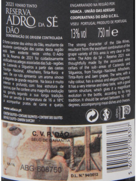 Udaca Adro da Se Reserva Tinto 0.75 2021