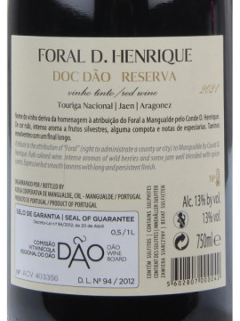Foral D. Henrique Reserva 0.75 Tinto 2021