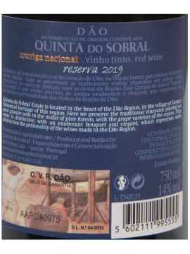 Quinta do Sobral Touriga Nacional 0.75 Tinto 2019