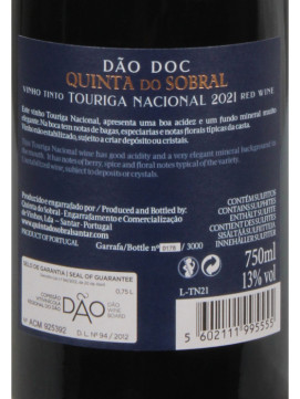 Quinta do Sobral Touriga Nacional 0.75 Tinto 2021