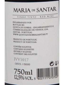 Quinta do Sobral Maria de Santar 0.75 Tinto 2021