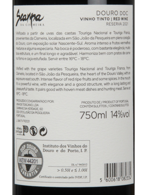 Cismeira Scarpa Reserva 0.75 Tinto 2021
