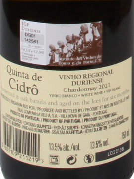 Quinta de Cidrô Chardonnay 0.75 2021