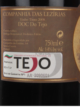 Companhia das Lezirias Cidade Samora Doc 0.75 Tinto 2008