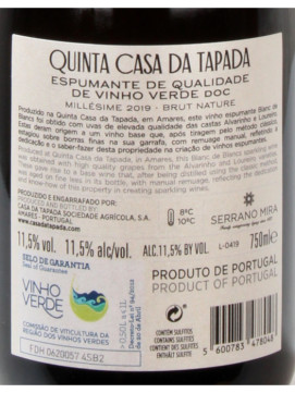 Quinta Casa da Tapada Brut Nature Millésime 0.75 Br 2019