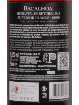 Moscatel Quinta Bacalhoa D.o. Superior 10 Anos 0.75 2009
