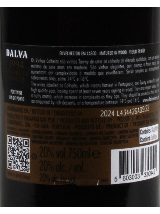 Dalva Porto Colheita 1994 0.75 1994