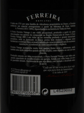 Ferreira Vintage 2003 Cx Madei 2003