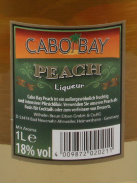 Cabo Bay Peah Liqueur 1Lºx18º