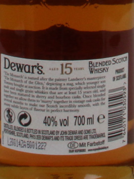 Dewar S 15 Anos 0.70 X 40º