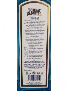 Gin Bombay Sapphire 1 Lºx47º