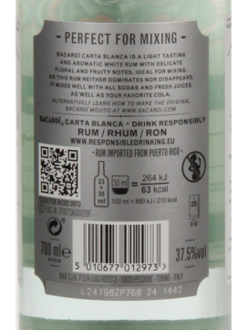 Rum Bacardí Carta Blanca 0.70