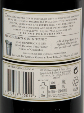 Gin Hendrick S 0.70X44º