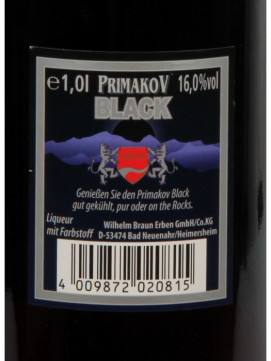 Vodka Primakov Black 1Lºx16º