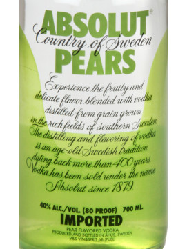 Vodka Absolut Pears