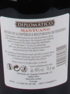 Rum Diplomatico Mantuano 0,70 X 40º