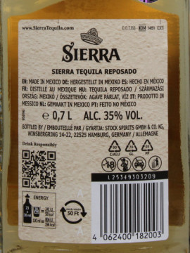 Tequila Sierra Reposado 70Cl
