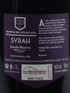 Quinta da Arrancada Doc Grande Reserva Syrah 2023